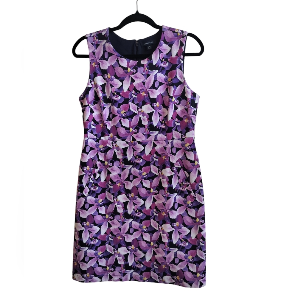 Lands' End Purple Floral Dress size 10P
